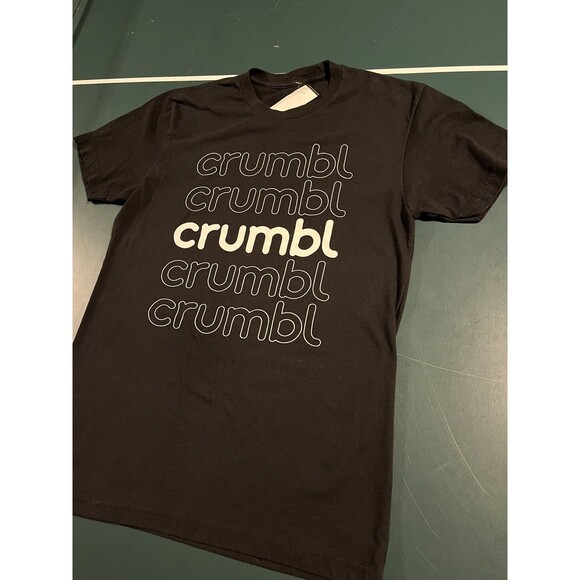 Crumbl Cookie Short Sleeve Employee Staff Work T-Shirt Tee SMALL Black Crumble - Picture 2 of 5
